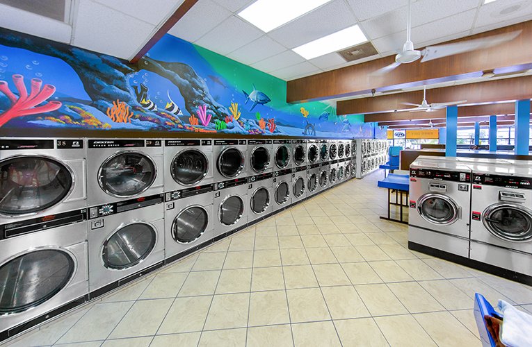 Inside Cresthaven Coin Laundry